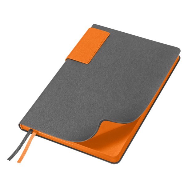 Ежедневник Flexy Star Sivilia Grey Edition Color А5 серо-оранжевый, недатированный в гибкой обложке (Изображение 1)