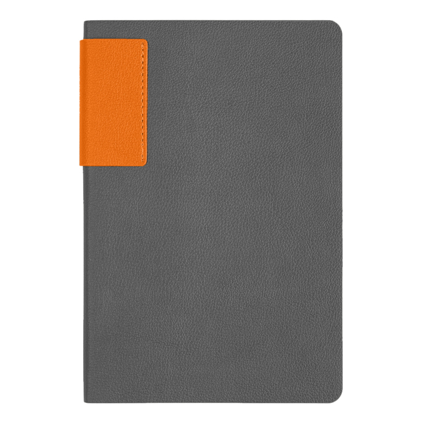 Ежедневник Flexy Star Sivilia Grey Edition Color А5 серо-оранжевый, недатированный в гибкой обложке (Изображение 2)