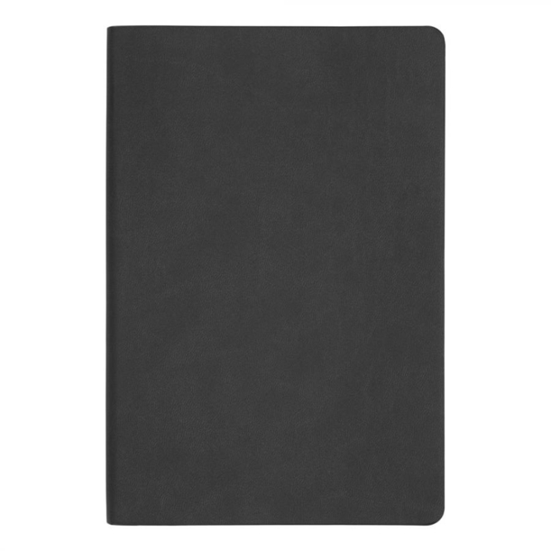 Ежедневник блок в клетку Flexy Soft Touch Latte А5, черный, недатированный, в гибкой обложке (Изображение 3)