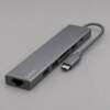 USB Type-C хаб 7-в-1, HDMI, Power Delivery, 2xUSB 3.0, RJ45, microSD/SD, графит, Deppa (Изображение 1)