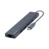 USB Type-C хаб 7-в-1, HDMI, Power Delivery, 2xUSB 3.0, RJ45, microSD/SD, графит, Deppa (Изображение 2)