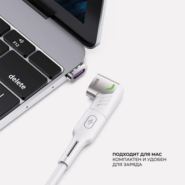 Адаптер USB-С - USB-C, магнитный, белый, Deppa (Изображение 3)