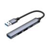 USB-хаб USB-A 3.0 + 2xUSB-A 2.0 + USB-C, серый, Deppa (Изображение 2)