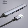 USB-хаб USB-A 3.0 + 2xUSB-A 2.0 + USB-C, серый, Deppa (Изображение 3)