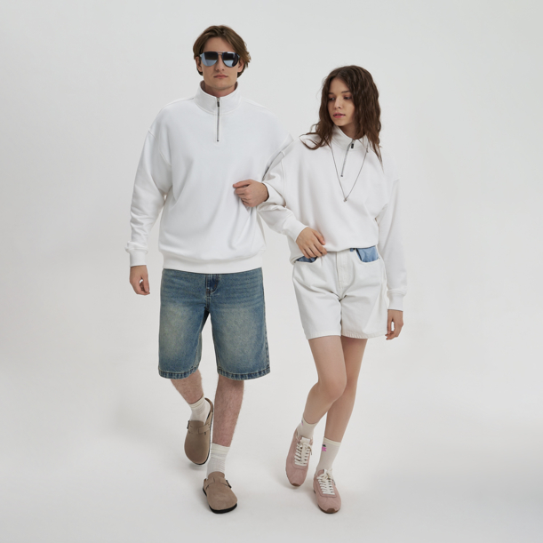 Толстовка на молнии унисекс Флоу (Flow), белая, размер 5XL/6XL (Изображение 14)