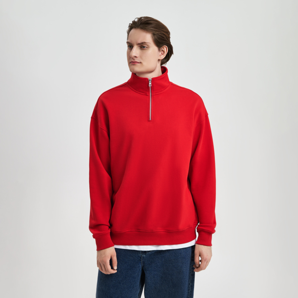 Толстовка на молнии унисекс Флоу (Flow), красная, размер 5XL/6XL (Изображение 1)