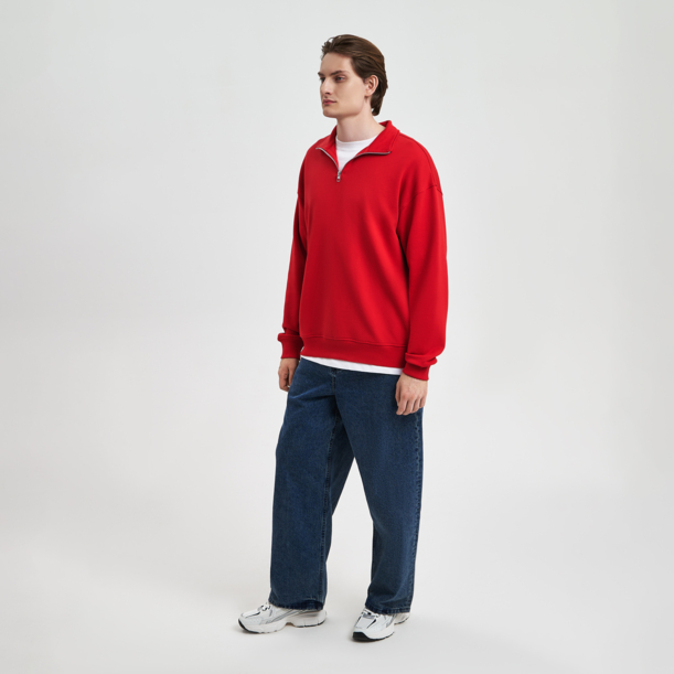 Толстовка на молнии унисекс Флоу (Flow), красная, размер 5XL/6XL (Изображение 2)