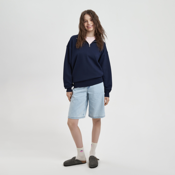 Толстовка на молнии унисекс Флоу (Flow), темно-синяя, размер 5XL/6XL (Изображение 4)