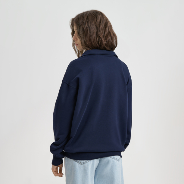 Толстовка на молнии унисекс Флоу (Flow), темно-синяя, размер 5XL/6XL (Изображение 7)