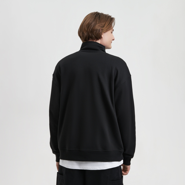 Толстовка на молнии унисекс Флоу (Flow), черная, размер 5XL/6XL (Изображение 7)