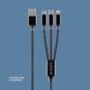 Дата-кабель 3 в 1: micro USB, USB-C, Ligthning, алюминий, 1.2м, черный, Deppa (Изображение 4)