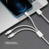 Дата-кабель 3 в 1: micro USB, USB-C, Ligthning, 1.2м, белый, Deppa (Изображение 3)