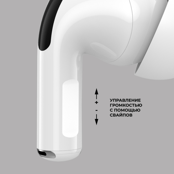 Беспроводные наушники с микрофоном Air Pro 2 ANC, TWS, BT 5.3, 300 мАч, ANC, QI, белый, Deppa (Изображение 3)