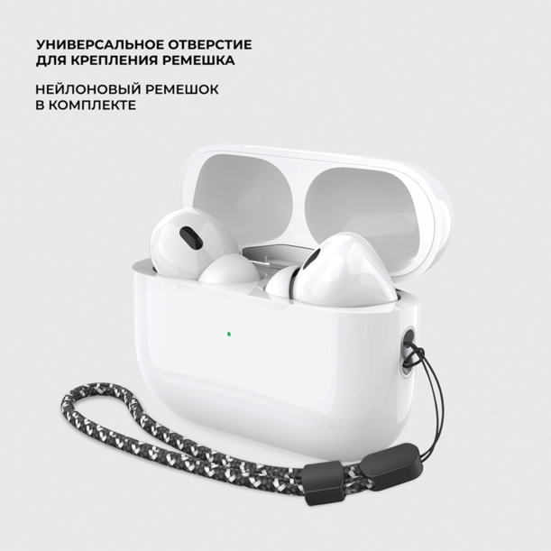 Беспроводные наушники с микрофоном Air Pro 2 ANC, TWS, BT 5.3, 300 мАч, ANC, QI, белый, Deppa (Изображение 4)