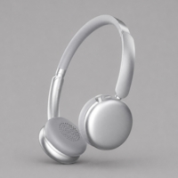 Беспроводные накладные наушники Stereo Light, BT 5.4, 300 мАч (серебристый) 