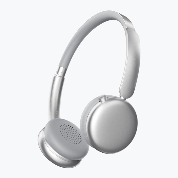 Беспроводные накладные наушники Stereo Light, BT 5.4, 300 мАч (серебристый)  (Изображение 2)