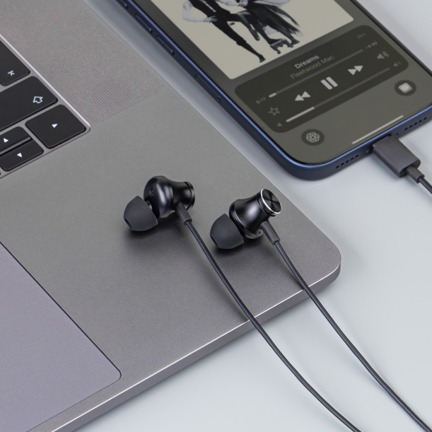 Стереогарнитура Stereo Aura ANC, USB-C, черный, Deppa (Изображение 4)