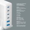 Зарядная станция 4xUSB Type-C, 2xUSB, PD, QC, 160Вт, белый, Deppa (Изображение 3)
