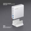 Зарядная станция 4xUSB Type-C, 2xUSB, PD, QC, 160Вт, белый, Deppa (Изображение 4)