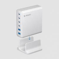 Зарядная станция 4xUSB Type-C, 2xUSB, PD, QC, 160Вт, белый, Deppa