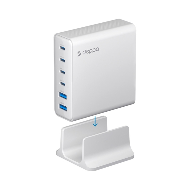 Зарядная станция 4xUSB Type-C, 2xUSB, PD, QC, 160Вт, белый, Deppa (Изображение 2)