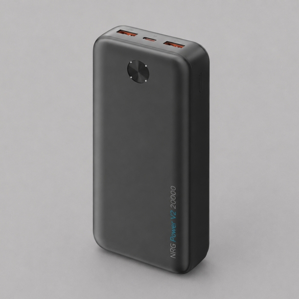 Внешний АКБ NRG Power V2 20000 мА-ч, 2A, 2xUSB (черный) 20000 mAh (Изображение 1)