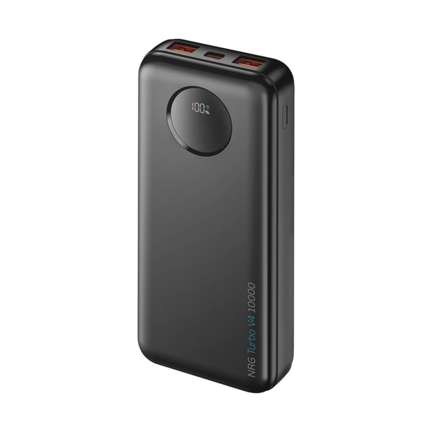 Внешний АКБ NRG Turbo V4 10000 мА-ч, дисплей (черный) 10000 mAh (Изображение 2)