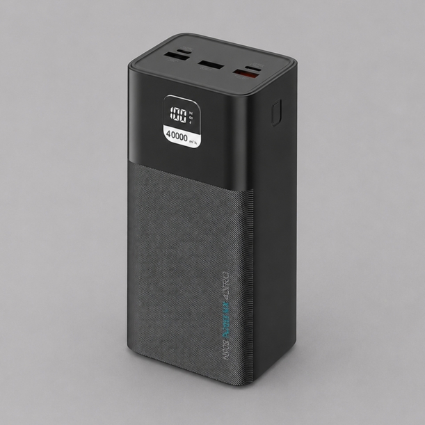 Внешний АКБ NRG Turbo V4 40000 мА-ч, дисплей (черный) 40000 mAh (Изображение 1)