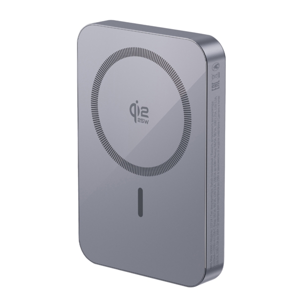 Внешний АКБ NRG Max Qi2.2 10000 мА-ч, 25Вт MageSafe, серый, Deppa (Изображение 2)