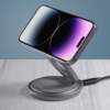 Беспроводная зарядная станция 3 в 1 MagSafe Rotation QI складная, графит, Deppa (Изображение 8)