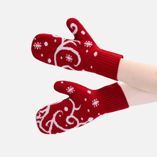 Варежки Adventino, красный с молочным, размер L/XL (Изображение 2)