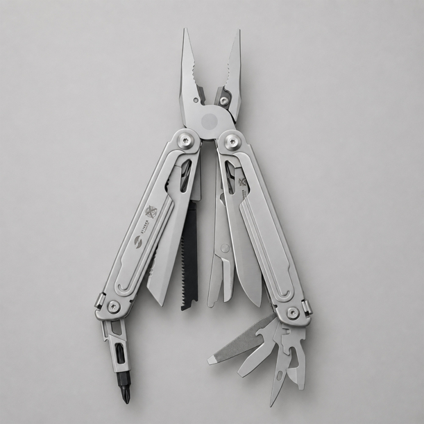 Мультитул Stinger, 113 х 22 мм, 21 функция, сталь, серебристый, в картонной коробке, в комплекте нейлоновый чехол (Изображение 1)