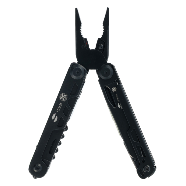 Мультитул Stinger, 113 х 19 мм, 19 функций, сталь, черный, в картонной коробке, в комплекте нейлоновый чехол (Изображение 4)