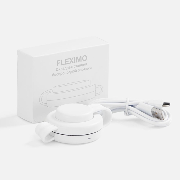 Складная станция беспроводной зарядки Fleximo, белая (Изображение 5)