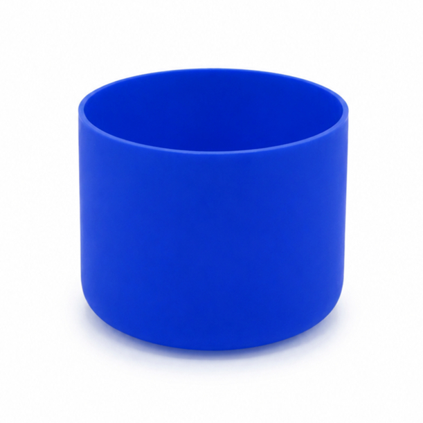 Бутылка стеклянная с манжетой и держателем Glassy, синяя (Изображение 5)