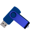 Флеш накопитель USB 2.0 Twister 8GB, пластик Софт Тач/металл, синий/синий (Изображение 2)