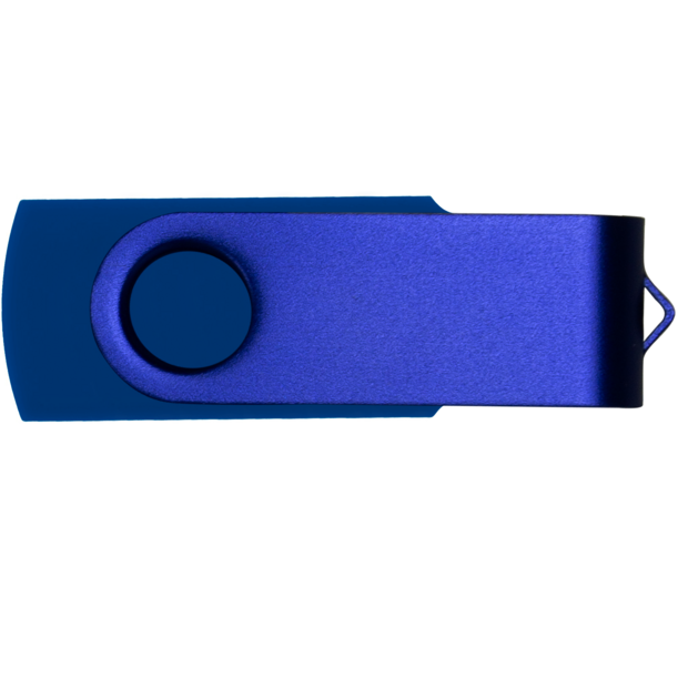Флеш накопитель USB 2.0 Twister 8GB, пластик Софт Тач/металл, синий/синий (Изображение 3)