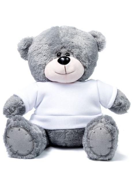 Мишка серый "Ted" в свитшоте (белый) (Изображение 1)