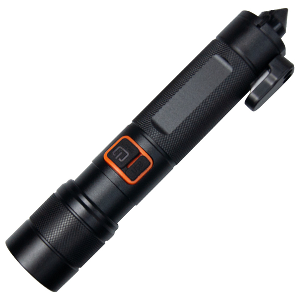 Фонарь Tools Jacob, алюминиевый, аккумуляторный, с зарядкой type-c, с молотком, черный без коробки (Изображение 2)