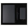 Набор подарочный Solution Prestige Yota Trio (Ежедневник Flexy Latte Soft Touch Black Edition Color А5, Внешний аккумулятор (powerbank) «WeCharge Soft Touch», Ручка Grand Attashe металлическая,) в подарочный коробке, черный (Изображение 1)