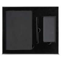 Набор подарочный Solution Prestige Yota Trio (Ежедневник Flexy Latte Color А5, Внешний аккумулятор (powerbank) «WeCharge Velvet», ручка SAMURAI Requis ) в подарочный коробке, черный