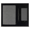 Набор подарочный Solution Prestige Yota Trio (Ежедневник Flexy Nuba А5, Внешний аккумулятор (powerbank) «WeCharge Velvet», Ручка Gray stone Requis металлическая,) в подарочный коробке, серый (Изображение 1)