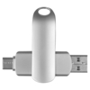 Флеш накопитель USB 2.0 + TYPE C Cupertino, металл, серебристый матовый, 32 GB (Изображение 1)