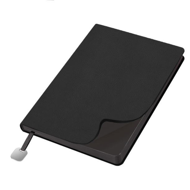 Ежедневник Flexy Dune А5, черный, недатированный, в гибкой обложке (Изображение 1)