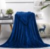 Плед мягкий флисовый Super Soft  Comfort, 125*150 см,синий 654С, в подарочной белой крафтовой коробке с окошком (Изображение 4)
