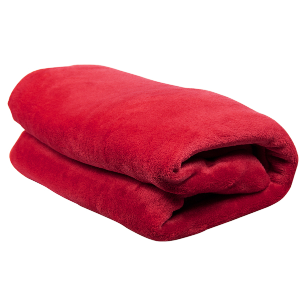 Плед мягкий флисовый Super Soft  Comfort, 125*150 см, красный, в подарочной белой крафтовой коробке с окошком (Изображение 5)