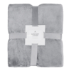 Плед мягкий флисовый Super Soft  Comfort, 125*150 см, серый, в подарочной белой крафтовой коробке с окошком (Изображение 3)