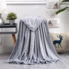 Плед мягкий флисовый Super Soft  Comfort, 125*150 см, серый, в подарочной белой крафтовой коробке с окошком (Изображение 4)