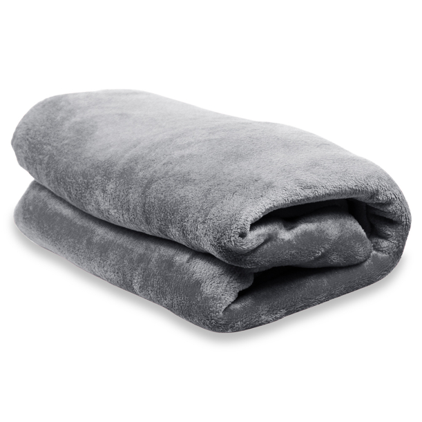 Плед мягкий флисовый Super Soft  Comfort, 125*150 см, серый, в подарочной белой крафтовой коробке с окошком (Изображение 5)