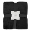 Плед мягкий флисовый Super Soft  Comfort, 125*150 см, черный, в подарочной белой крафтовой коробке с окошком (Изображение 3)